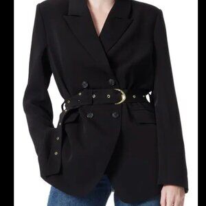Black Double-Breasted Women's Blazer